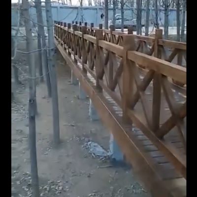 呼和浩特防腐木木桥栈道施工视频